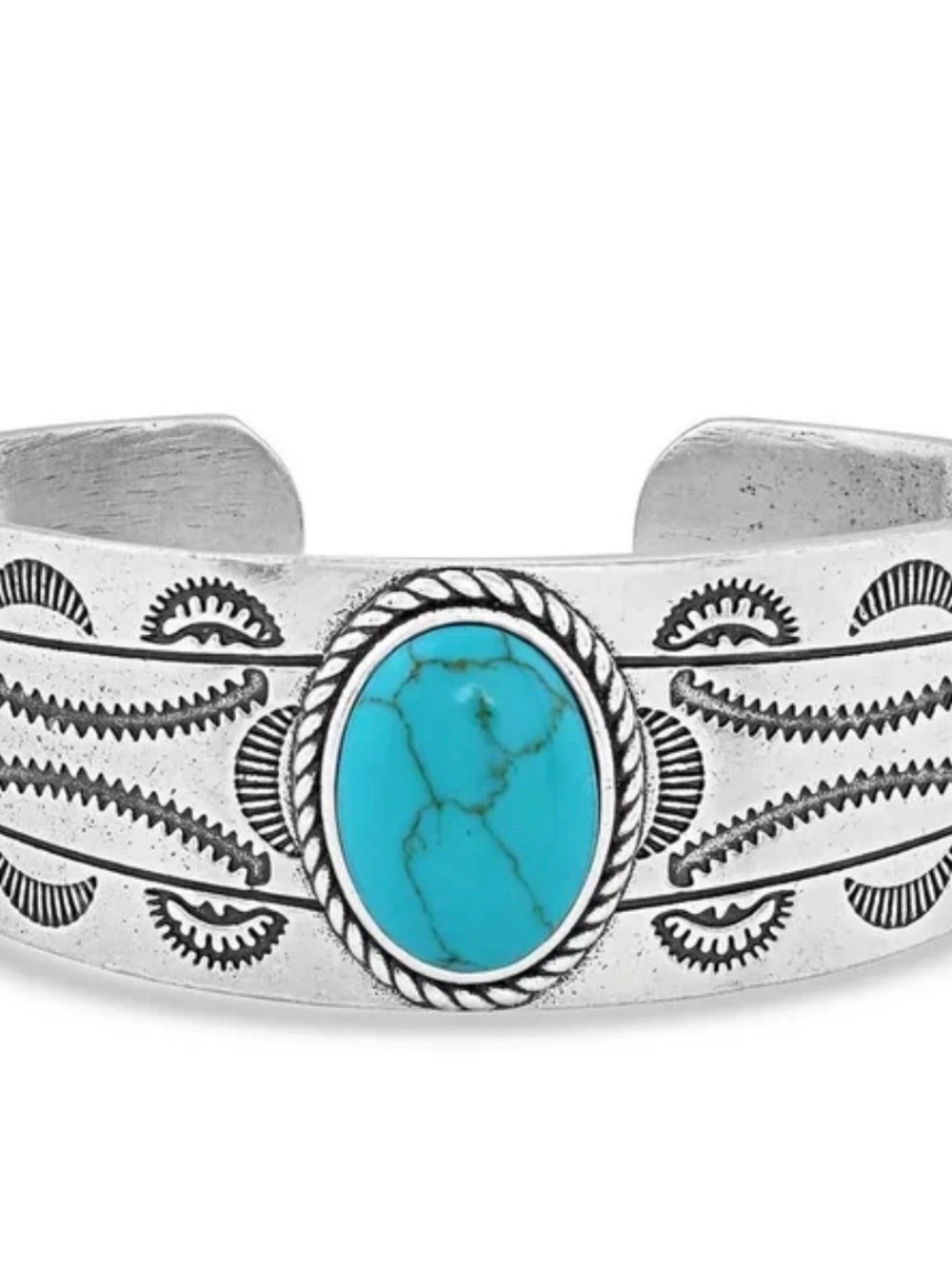 Women's Montana Silversmiths INTO THE BLUE SILVER & TURQUOISE CUFF BRACELET